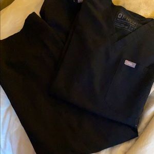 Figs black core Catarina top and Livingston pants